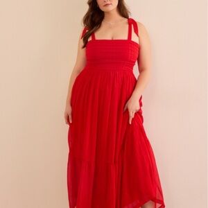 Arula Red Maxi Dress - 2X